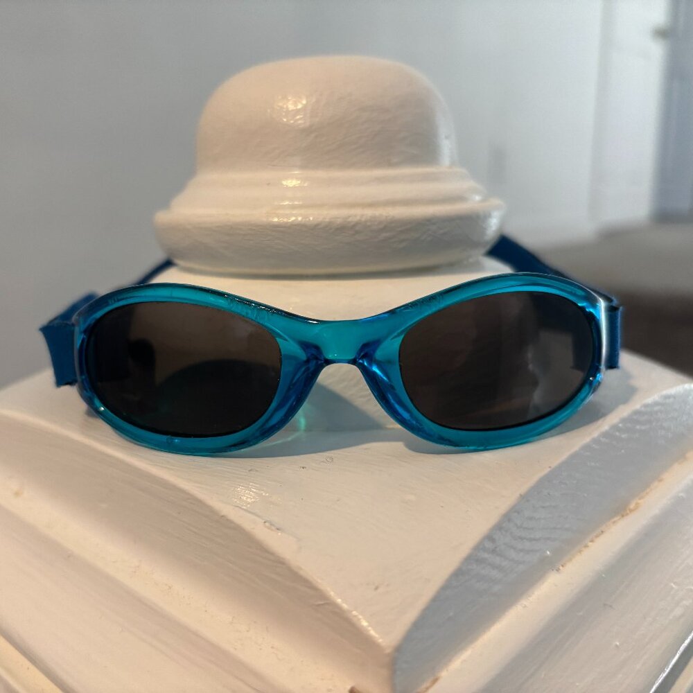 Baby Sunglasses with Adjustable Strap - Blue Sunglasses - UV400